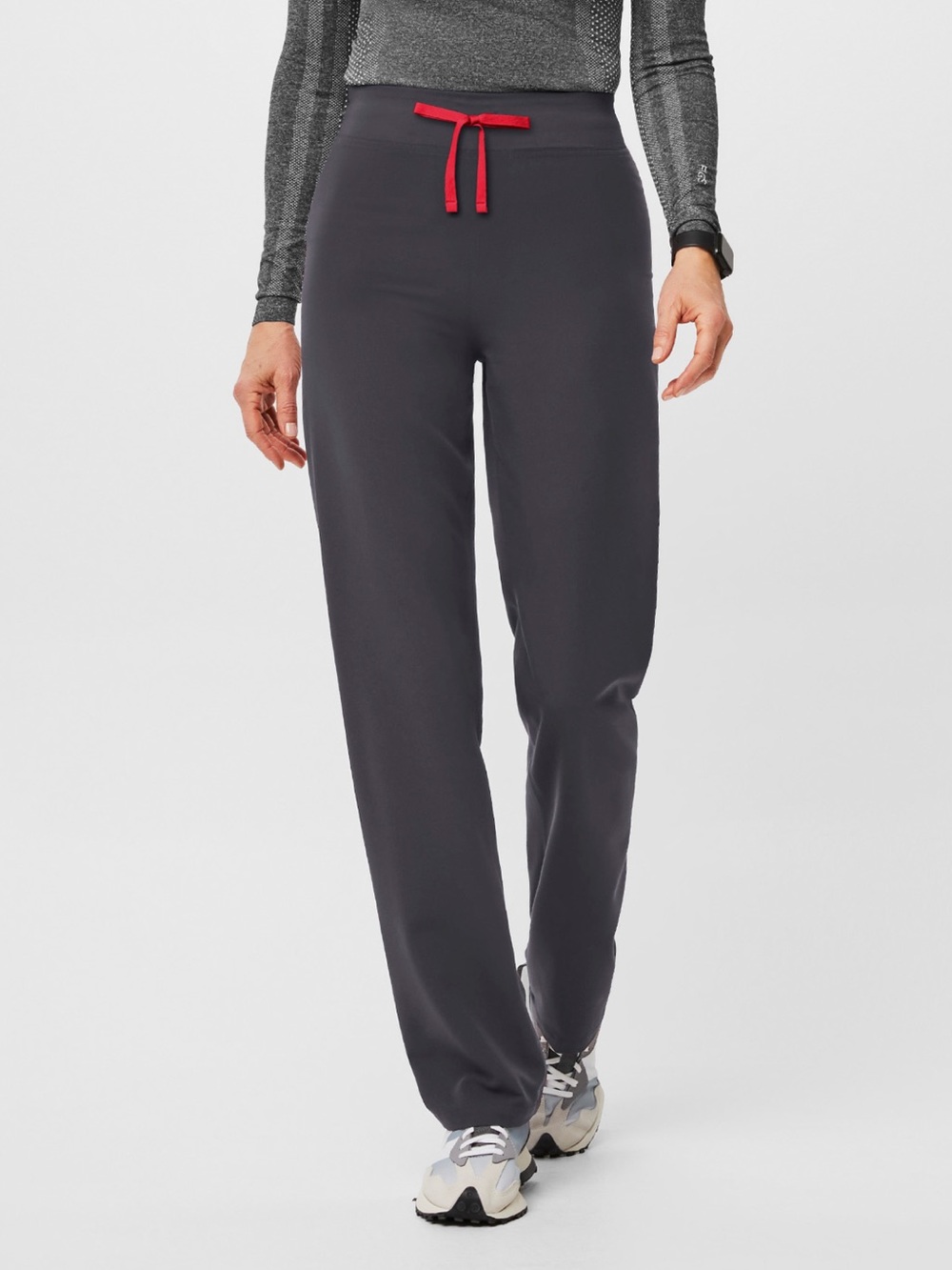 FIGS Livingston Hi-Rise Straight Leg Scrub Pant MR Charcoal NWT